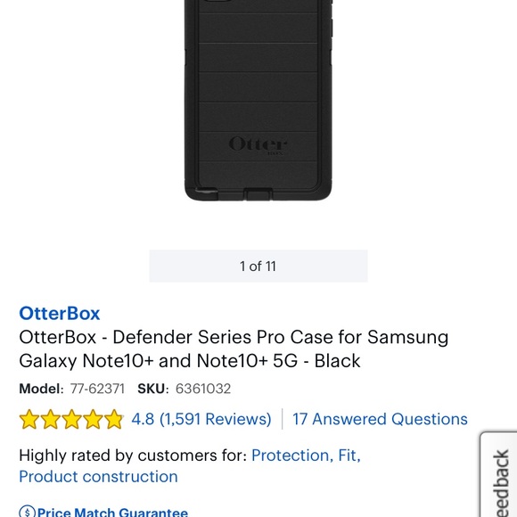 OTTER Defender Pro Samsung Galaxy10+ - Picture 4 of 5
